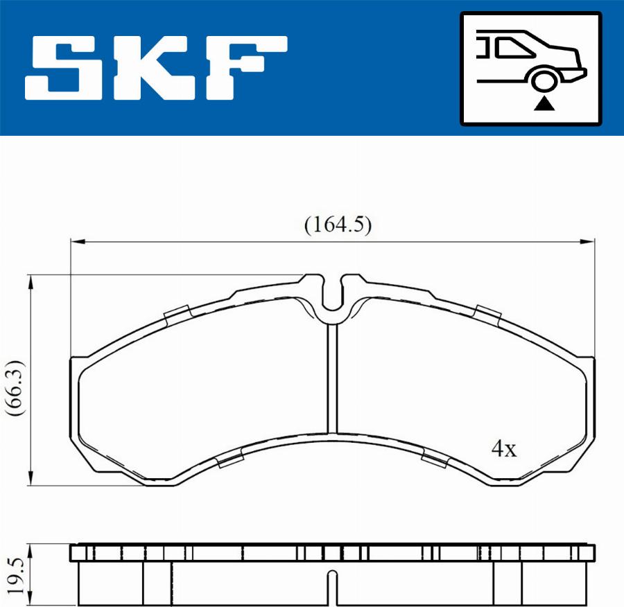 SKF VKBP 90130 - Гальмівні колодки, дискові гальма autocars.com.ua