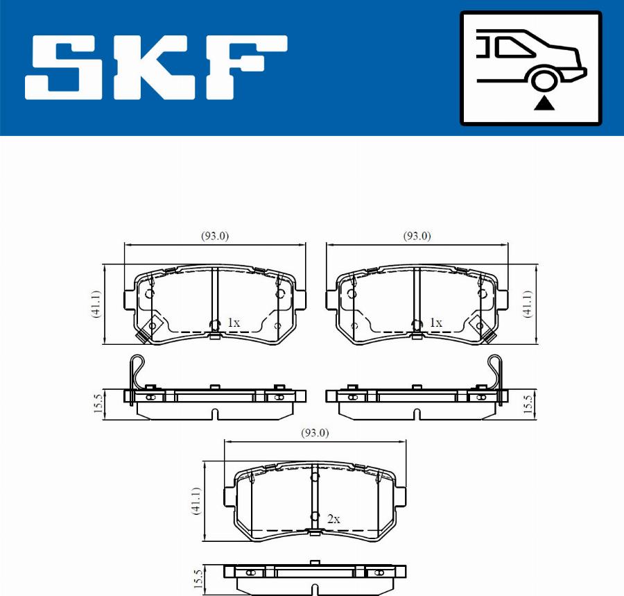SKF VKBP 90139 A - Гальмівні колодки, дискові гальма autocars.com.ua