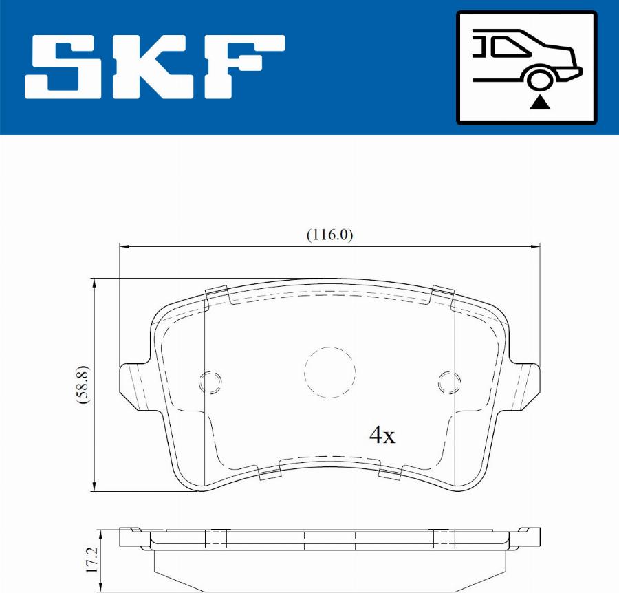 SKF VKBP 90150 - Гальмівні колодки, дискові гальма autocars.com.ua