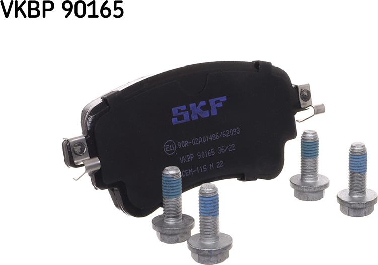 SKF VKBP 90165 - Гальмівні колодки, дискові гальма autocars.com.ua