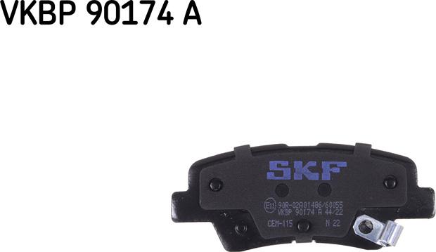 SKF VKBP 90174 A - Тормозные колодки, дисковые, комплект autodnr.net