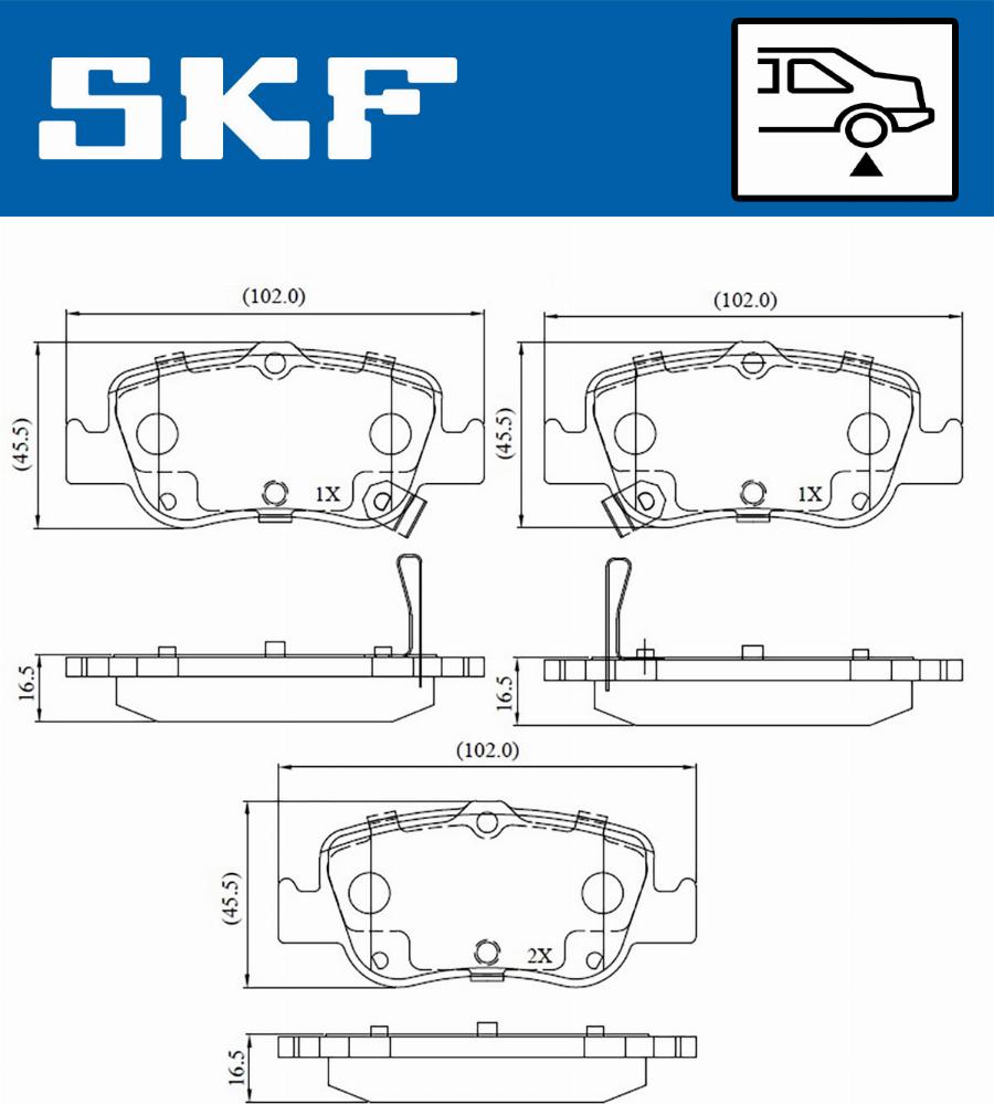 SKF VKBP 90191 A - Гальмівні колодки, дискові гальма autocars.com.ua