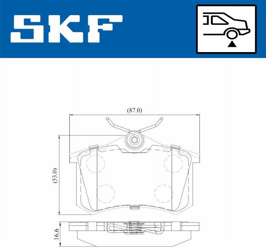 SKF VKBP 90209 - Тормозные колодки, дисковые, комплект avtokuzovplus.com.ua