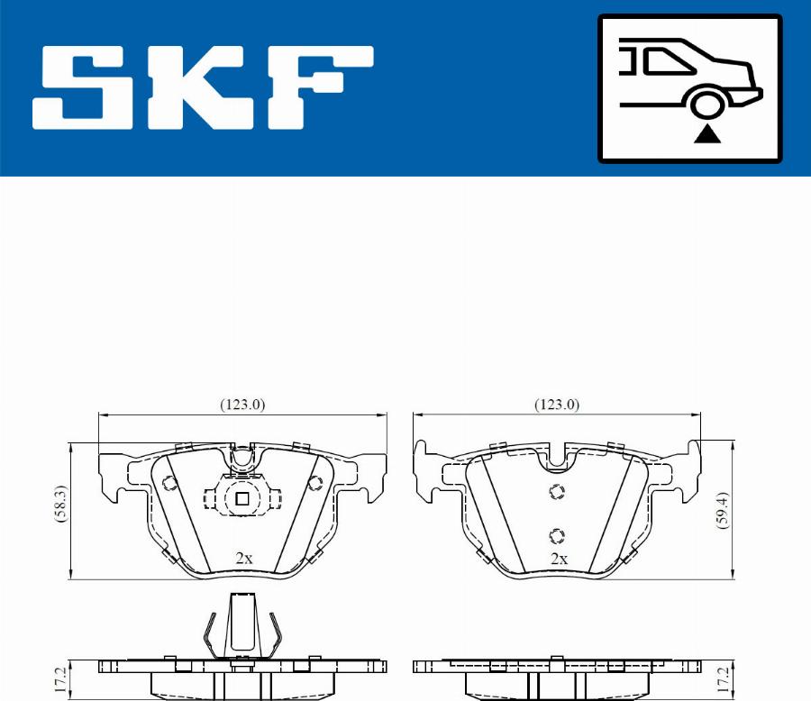 SKF VKBP 90240 - Тормозные колодки, дисковые, комплект autodnr.net