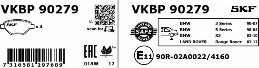 SKF VKBP 90279 - 0 autocars.com.ua