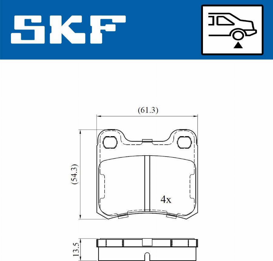 SKF VKBP 90302 - Тормозные колодки, дисковые, комплект autodnr.net