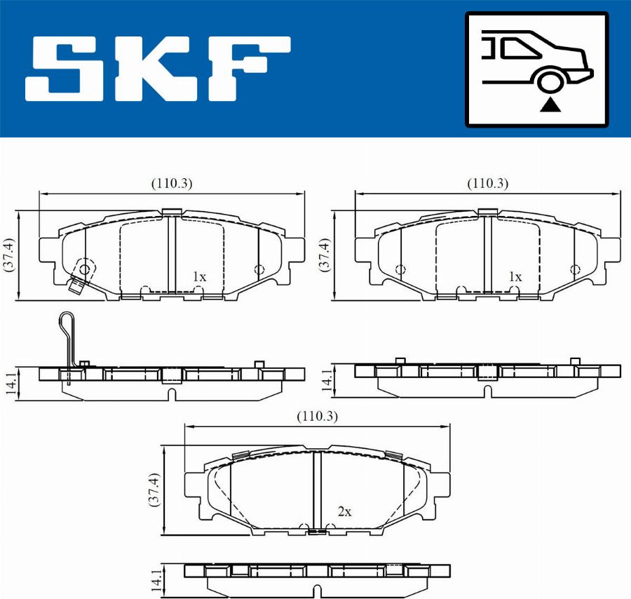 SKF VKBP 90357 A - Гальмівні колодки, дискові гальма autocars.com.ua