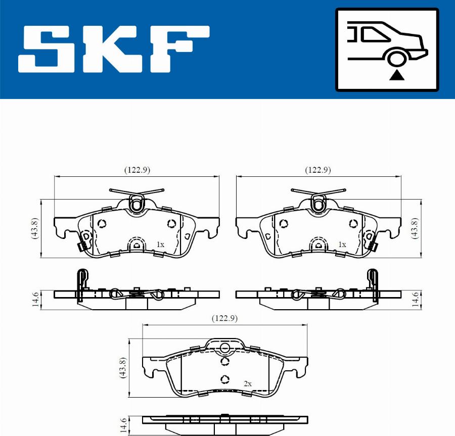 SKF VKBP 90368 A - Гальмівні колодки, дискові гальма autocars.com.ua