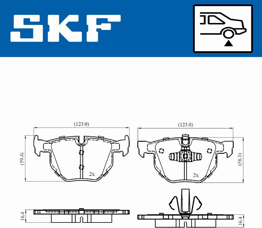 SKF VKBP 90372 - Гальмівні колодки, дискові гальма autocars.com.ua
