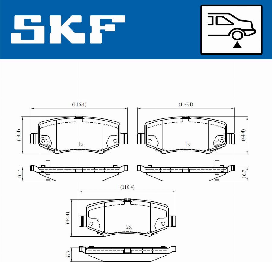 SKF VKBP 90374 A - Гальмівні колодки, дискові гальма autocars.com.ua