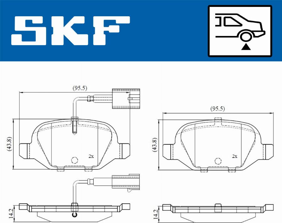 SKF VKBP 90391 E - Тормозные колодки, дисковые, комплект avtokuzovplus.com.ua