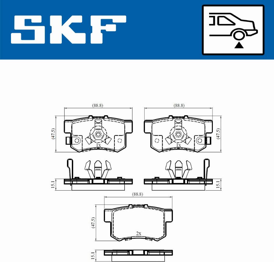 SKF VKBP 90397 A - Тормозные колодки, дисковые, комплект autodnr.net