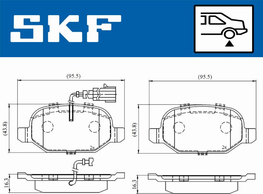 SKF VKBP 90398 E - Гальмівні колодки, дискові гальма autocars.com.ua