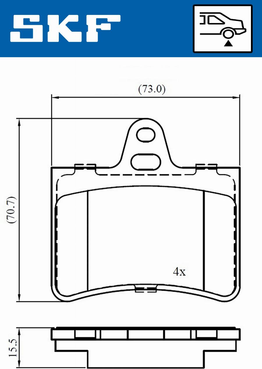 SKF VKBP 90400 - Гальмівні колодки, дискові гальма autocars.com.ua