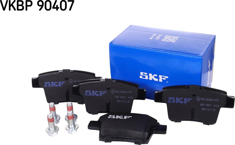SKF VKBP 90407 - Гальмівні колодки, дискові гальма autocars.com.ua