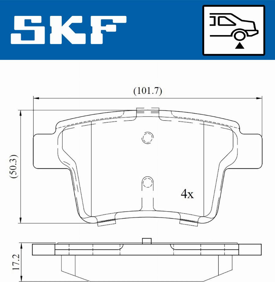 SKF VKBP 90407 - Гальмівні колодки, дискові гальма autocars.com.ua