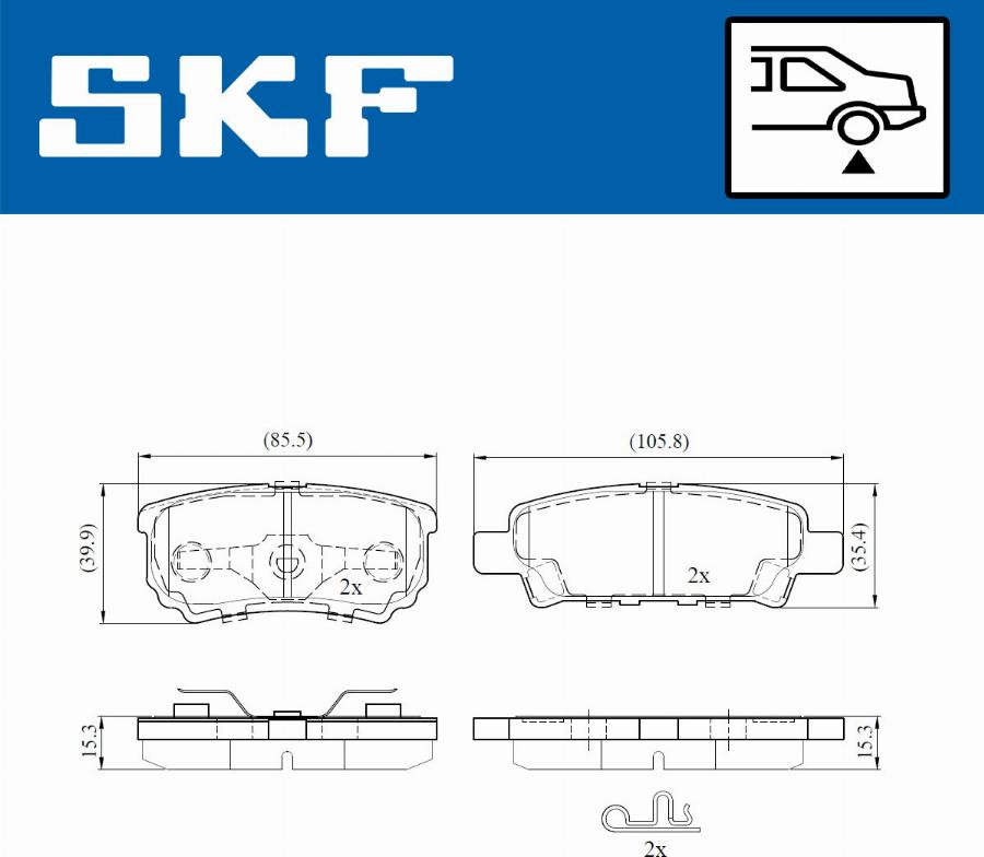 SKF VKBP 90416 A - Тормозные колодки, дисковые, комплект autodnr.net
