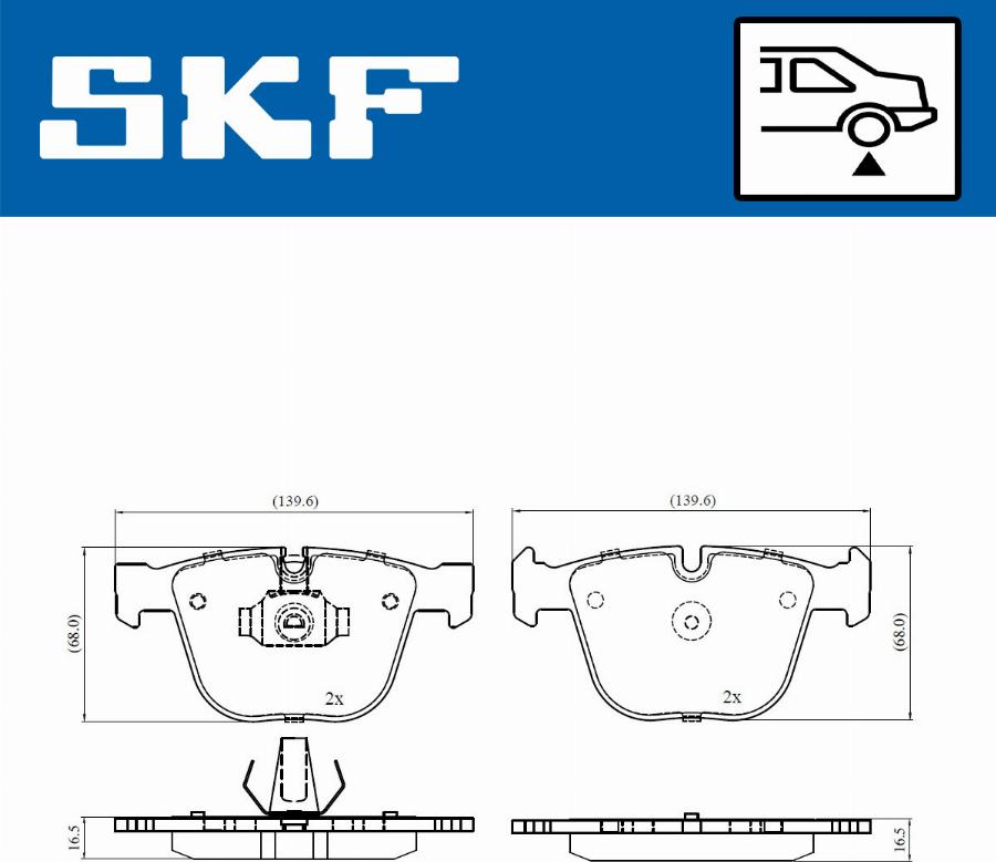 SKF VKBP 90471 - Гальмівні колодки, дискові гальма autocars.com.ua