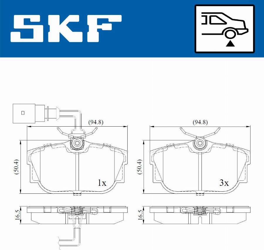 SKF VKBP 90493 E - Тормозные колодки, дисковые, комплект autodnr.net