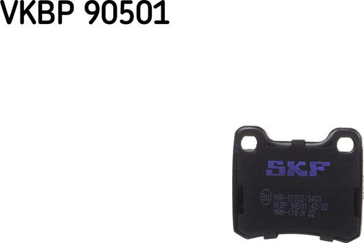 SKF VKBP 90501 - Тормозные колодки, дисковые, комплект autodnr.net