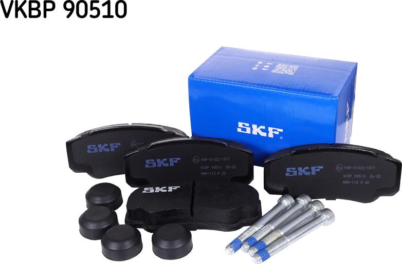 SKF VKBP 90510 - Тормозные колодки, дисковые, комплект avtokuzovplus.com.ua