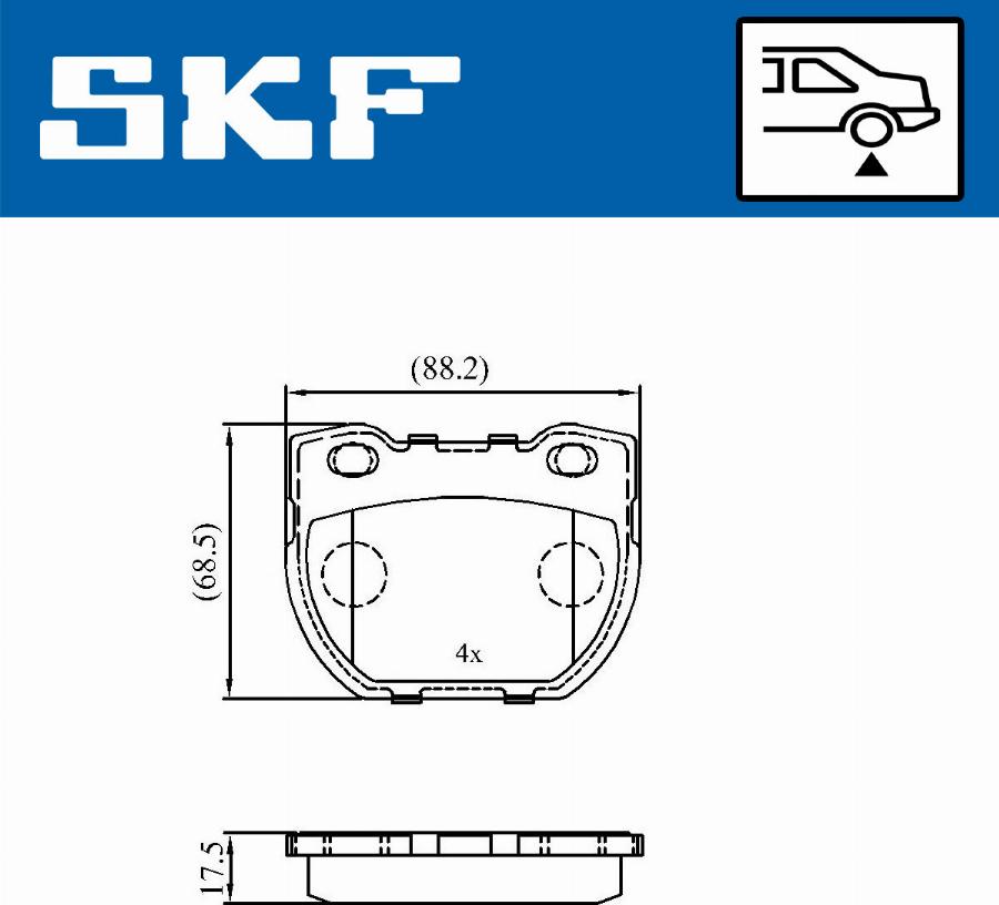 SKF VKBP 90514 - Гальмівні колодки, дискові гальма autocars.com.ua