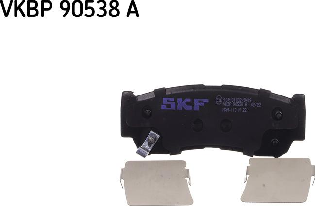 SKF VKBP 90538 A - Тормозные колодки, дисковые, комплект autodnr.net
