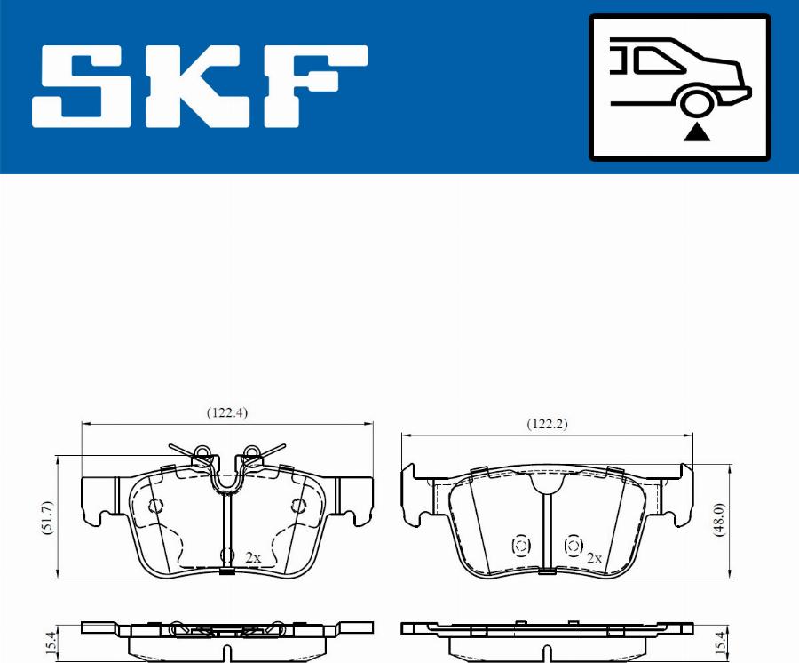 SKF VKBP 90544 - Тормозные колодки, дисковые, комплект avtokuzovplus.com.ua