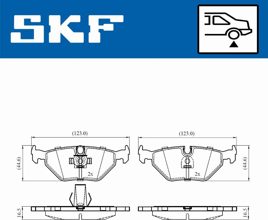 SKF VKBP 90561 - Тормозные колодки, дисковые, комплект autodnr.net