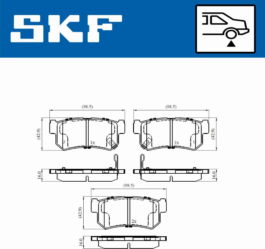 SKF VKBP 90576 A - Гальмівні колодки, дискові гальма autocars.com.ua