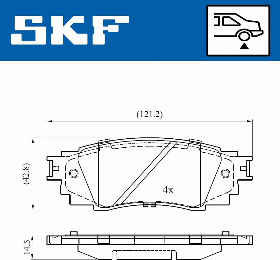 SKF VKBP 90630 - Гальмівні колодки, дискові гальма autocars.com.ua