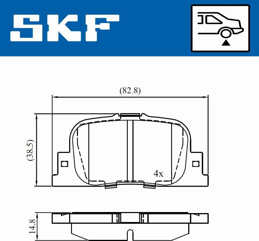 SKF VKBP 90658 - Гальмівні колодки, дискові гальма autocars.com.ua