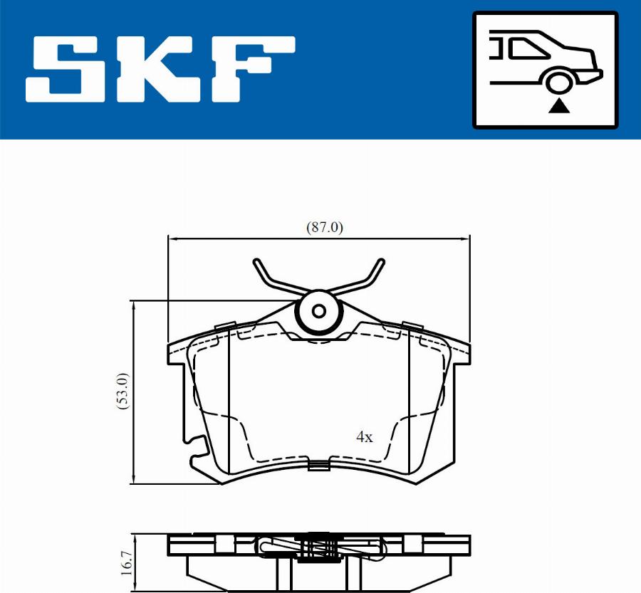 SKF VKBP 90694 - Гальмівні колодки, дискові гальма autocars.com.ua