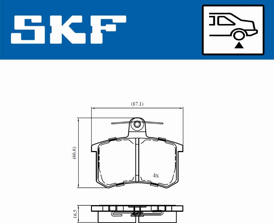 SKF VKBP 90725 - Тормозные колодки, дисковые, комплект autodnr.net