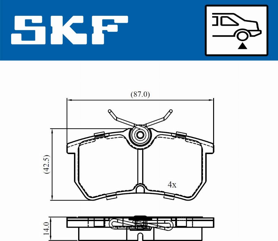 SKF VKBP 90730 - Гальмівні колодки, дискові гальма autocars.com.ua