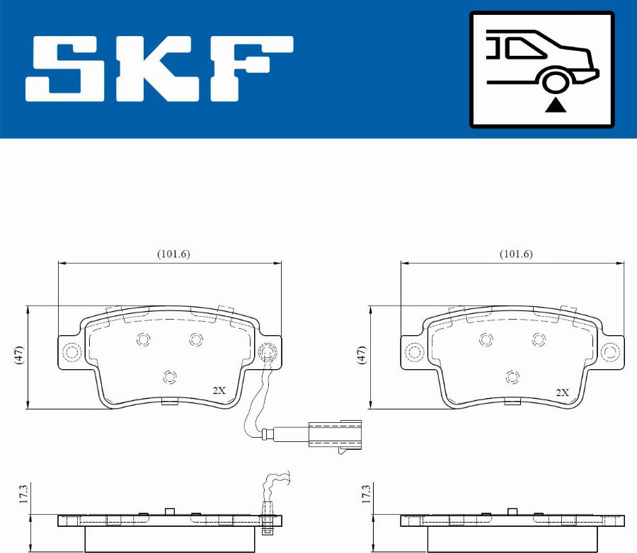 SKF VKBP 90787 E - Гальмівні колодки, дискові гальма autocars.com.ua