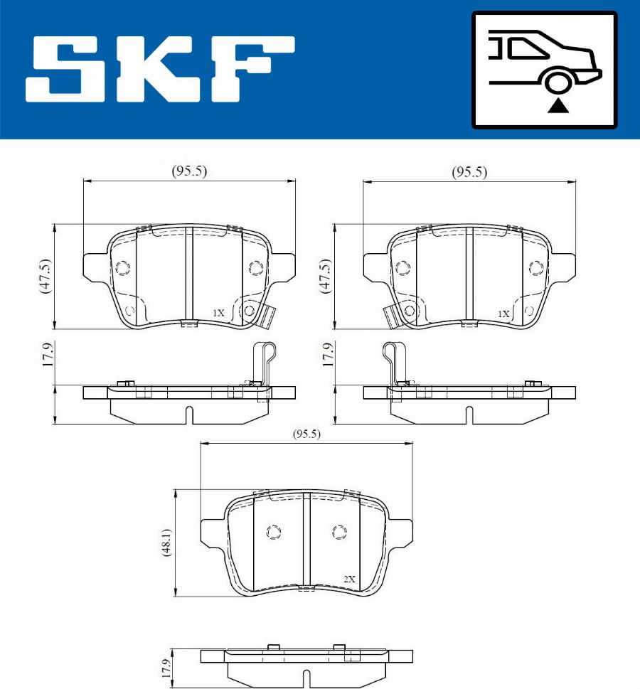 SKF VKBP 90846 A - Гальмівні колодки, дискові гальма autocars.com.ua
