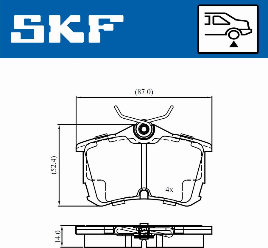 SKF VKBP 90897 A - Гальмівні колодки, дискові гальма autocars.com.ua