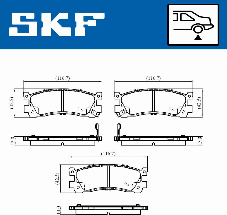 SKF VKBP 90903 A - Гальмівні колодки, дискові гальма autocars.com.ua