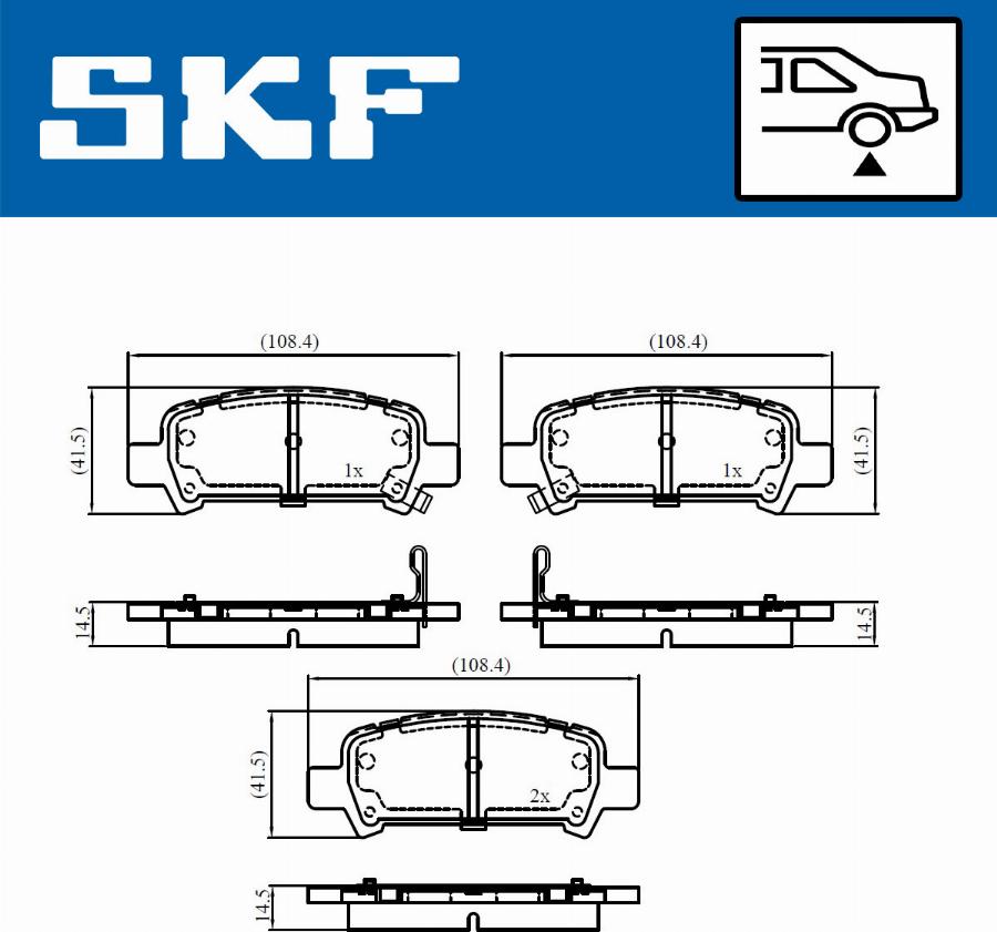 SKF VKBP 90907 A - Гальмівні колодки, дискові гальма autocars.com.ua