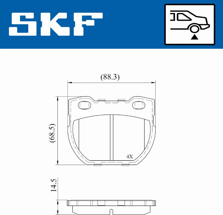 SKF VKBP 90932 - Гальмівні колодки, дискові гальма autocars.com.ua