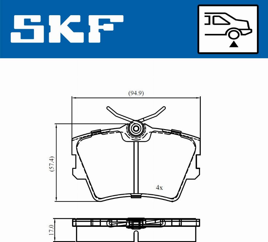 SKF VKBP 90983 - Тормозные колодки, дисковые, комплект autodnr.net