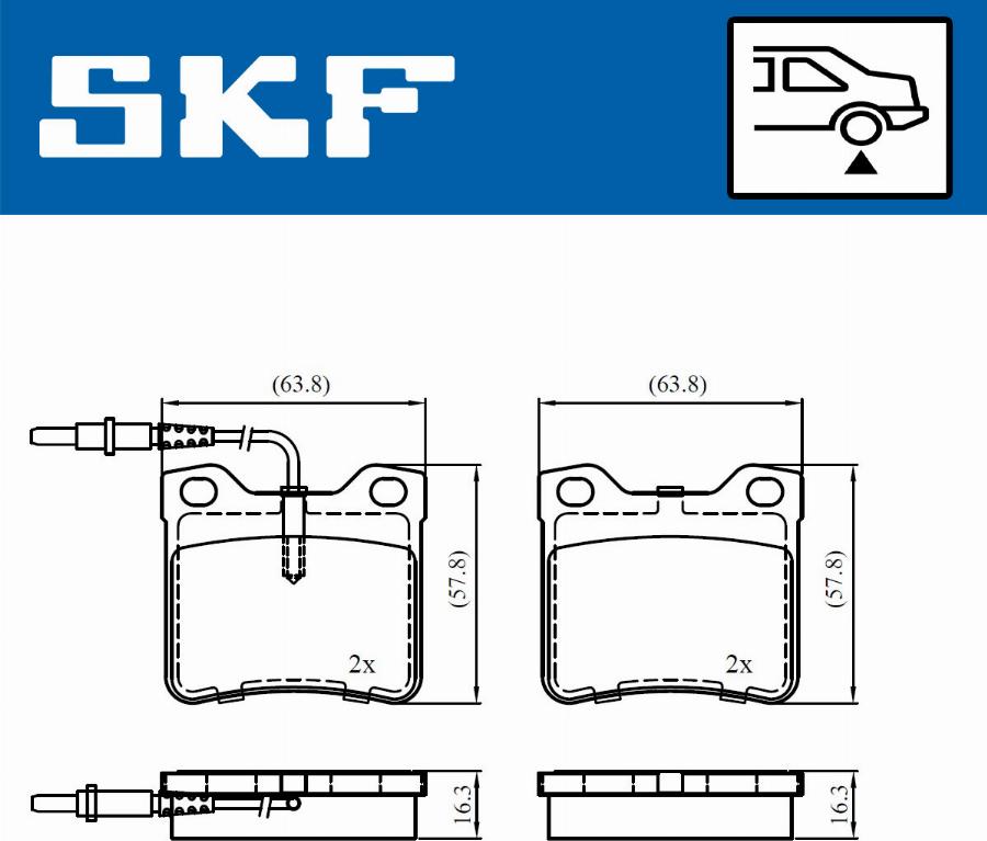 SKF VKBP 91032 E - Тормозные колодки, дисковые, комплект autodnr.net