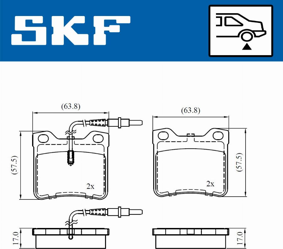 SKF VKBP 91059 E - Тормозные колодки, дисковые, комплект autodnr.net