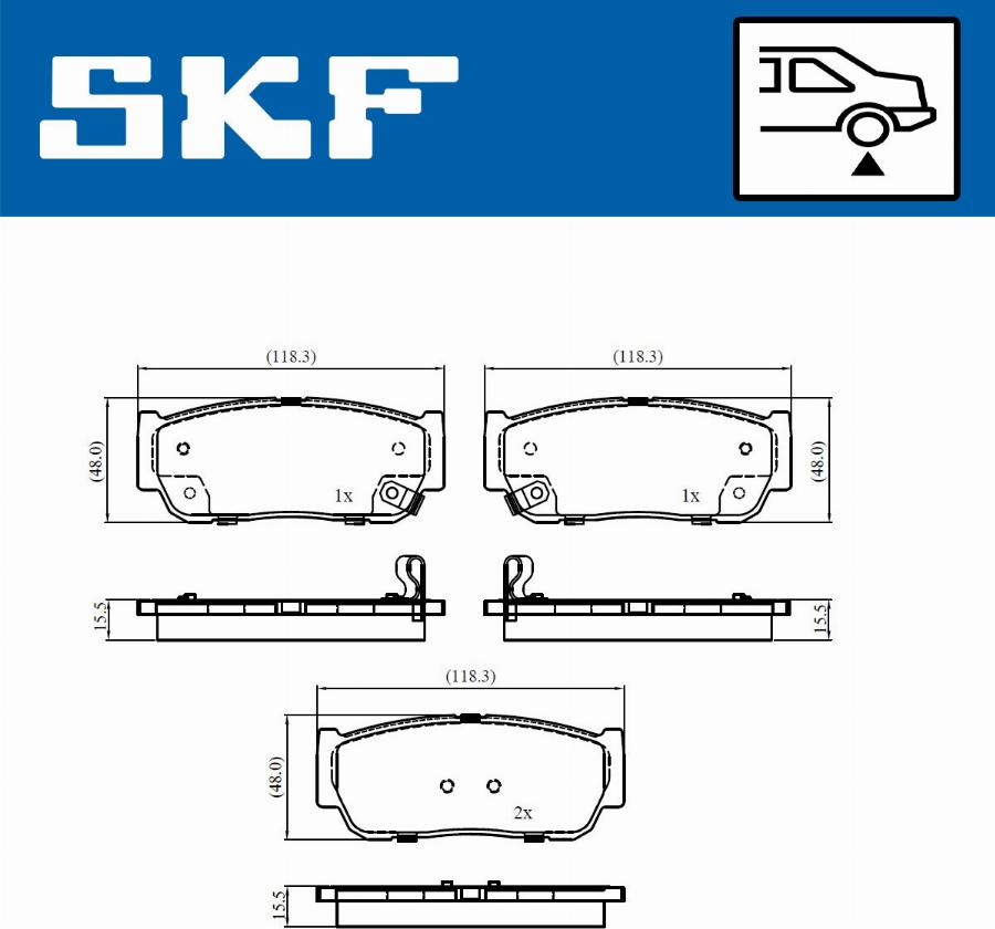 SKF VKBP 91082 A - Гальмівні колодки, дискові гальма autocars.com.ua