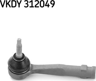 SKF VKDY 312049 - Наконечник рульової тяги, кульовий шарнір autocars.com.ua