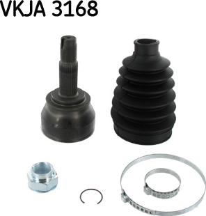 SKF VKJA 3168 - Шарнирный комплект, ШРУС, приводной вал autodnr.net