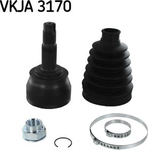 SKF VKJA 3170 - Шарнірний комплект, ШРУС, приводний вал autocars.com.ua