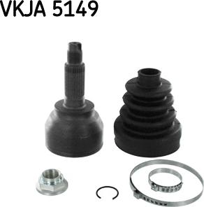 SKF VKJA 5149 - Шарнирный комплект, ШРУС, приводной вал autodnr.net