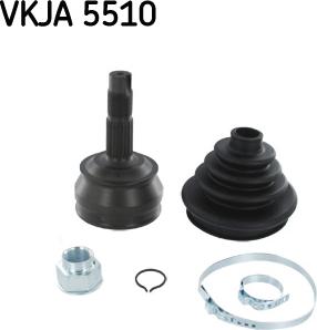 SKF VKJA 5510 - Шарнирный комплект, ШРУС, приводной вал autodnr.net